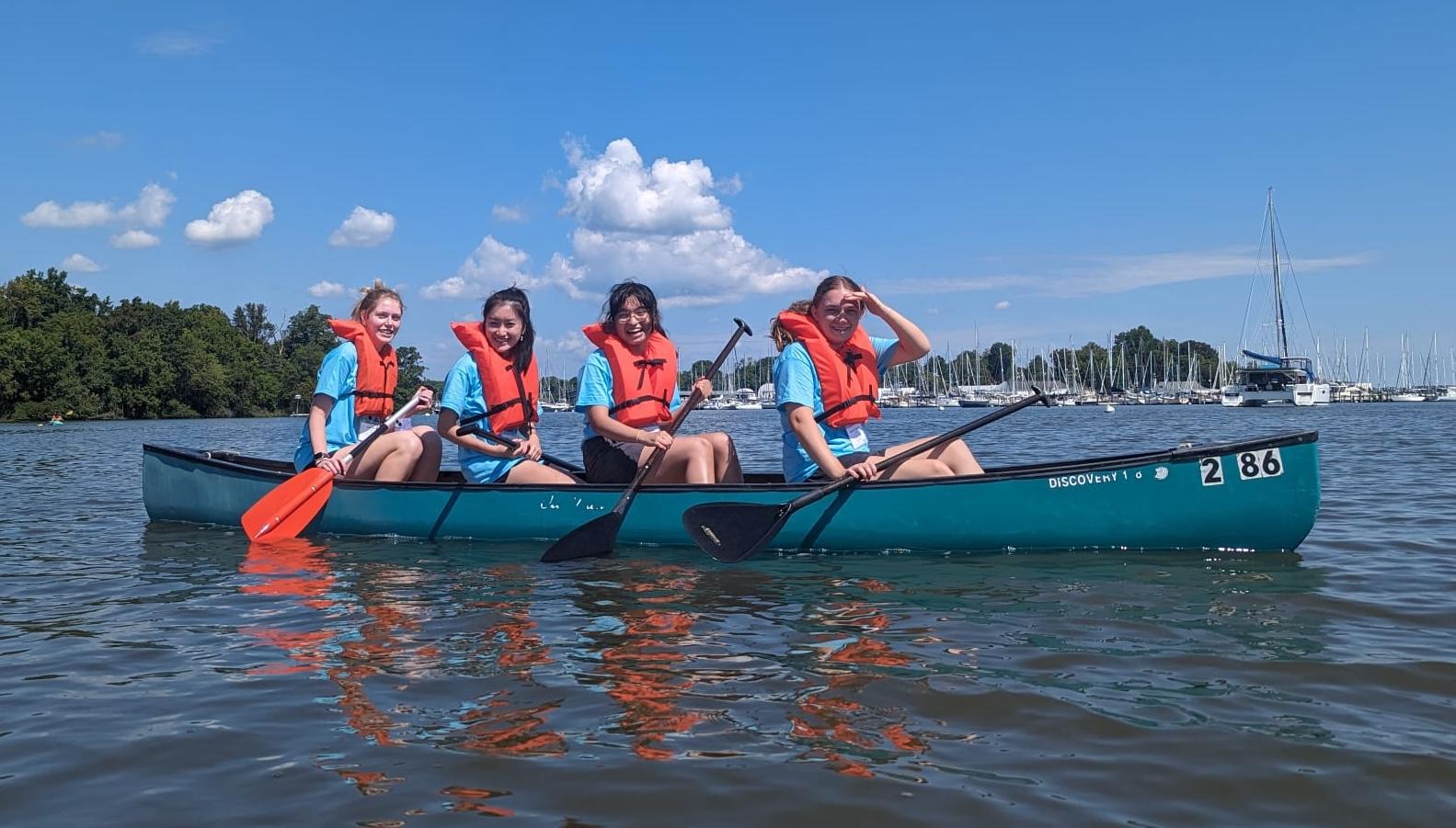 Gems Camp canoe