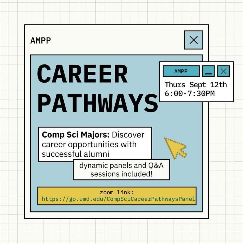 Flyer for Career Pathways event for Comp Sci Majors