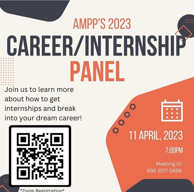 Flyer for career/internship panel