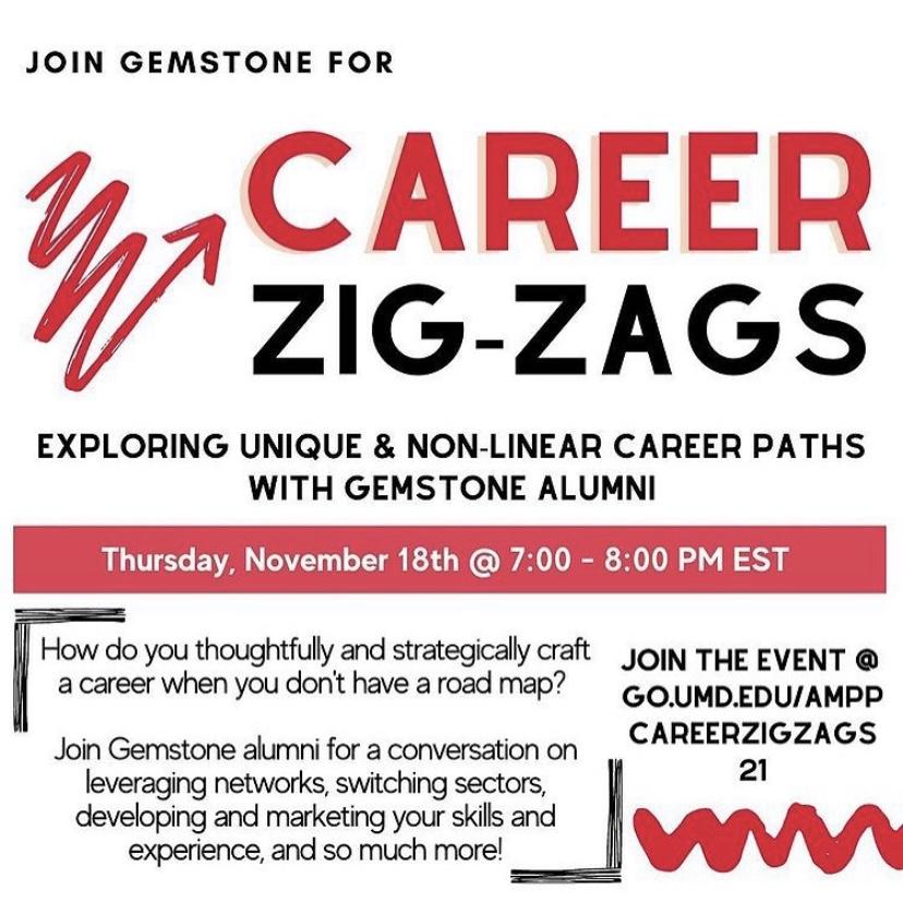 Flyer for Career Zig-Zags event