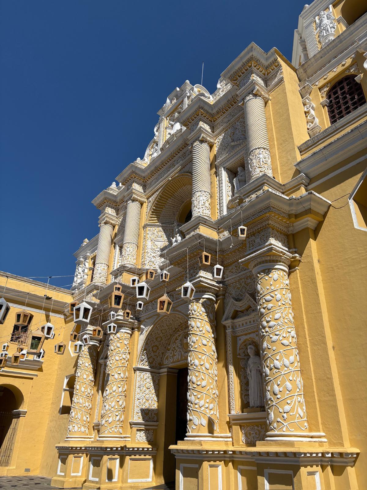 Yellow and white building in Guatemala